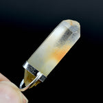 Dow Channeler Raw Blue Amphibole Quartz Crystal Sterling Silver Pendant