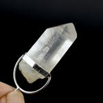 Dow Channeler Raw Blue Amphibole Quartz Crystal Sterling Silver Pendant