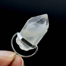 Load image into Gallery viewer, Raw Blue Amphibole Quartz Crystal Sterling Silver Pendant for Necklace, Brazil
