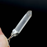 Channeler Raw Blue Amphibole Quartz Crystal Sterling Silver Pendant