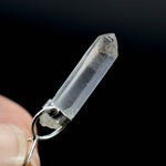 Channeler Raw Blue Amphibole Quartz Crystal Sterling Silver Pendant