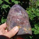 XL Lavender Rose Quartz Crystal Freeform Tower, Purple Rose Quartz, Madagascar