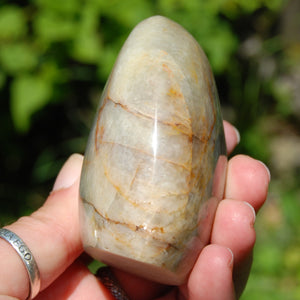 Garnierite Green Moonstone Crystal Freeform Tower