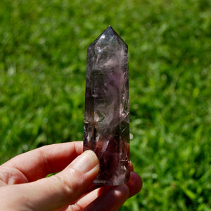 Smoky Amethyst Quartz Crystal Tower