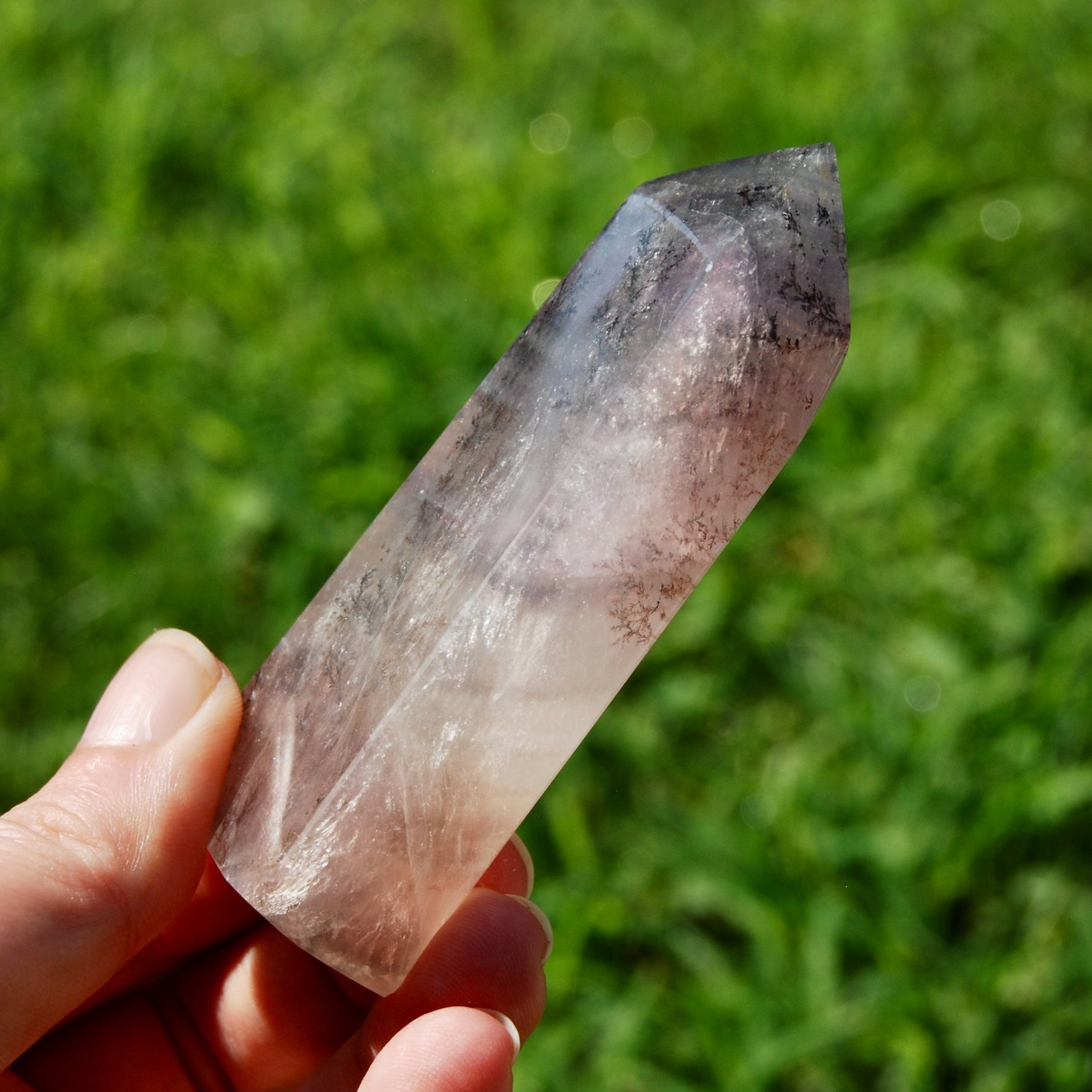 Dendritic Fluorite Crystal Tower, Lavender Pink Fluorite