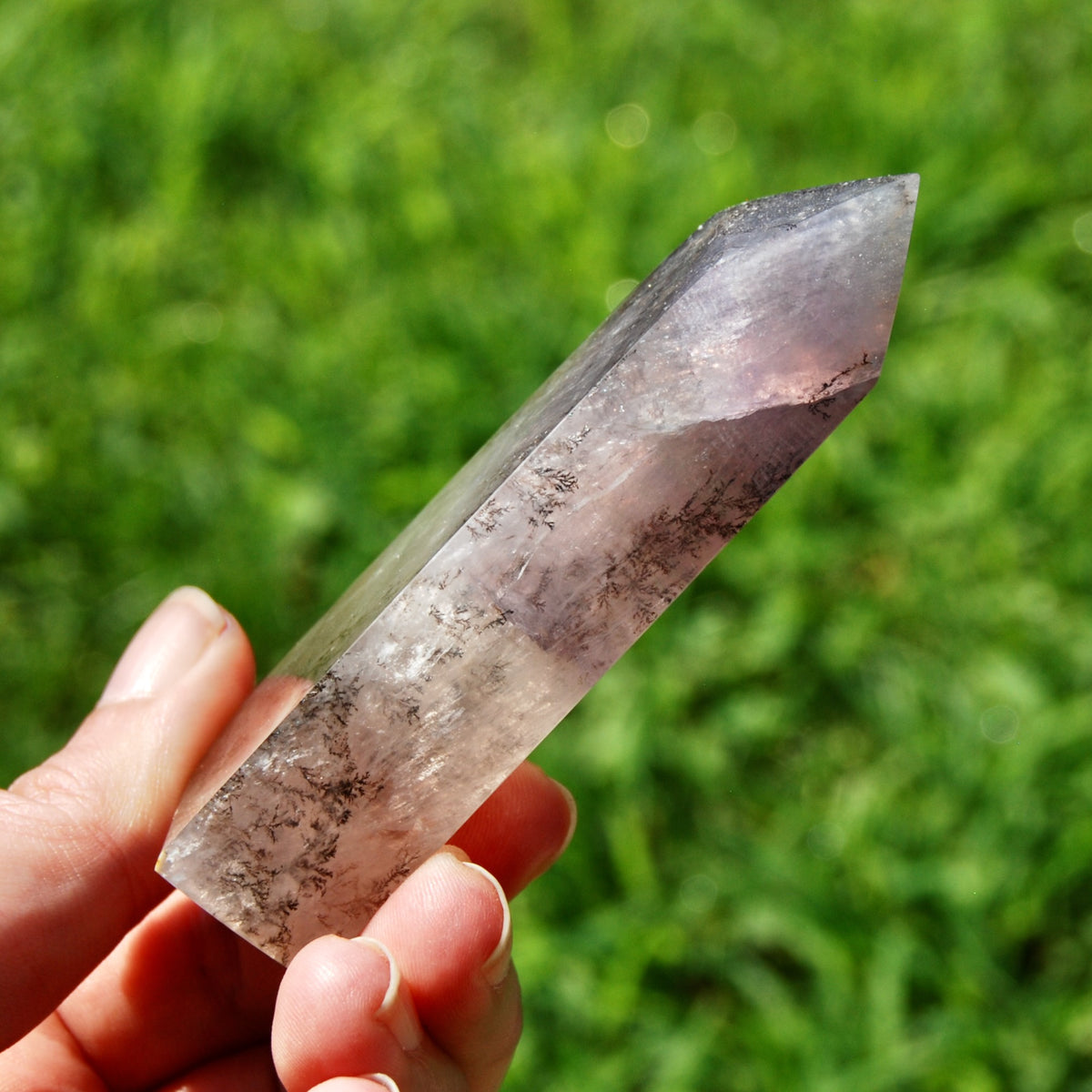 Dendritic Fluorite Crystal Tower, Lavender Pink Fluorite