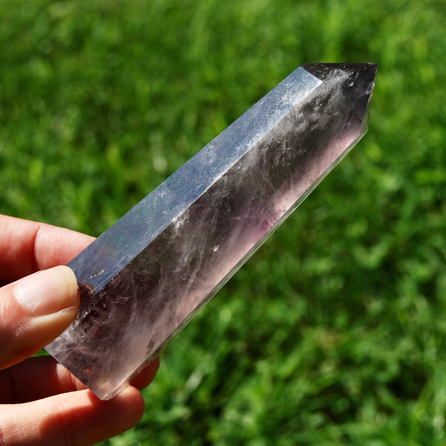 Smoky Amethyst Quartz Crystal Tower