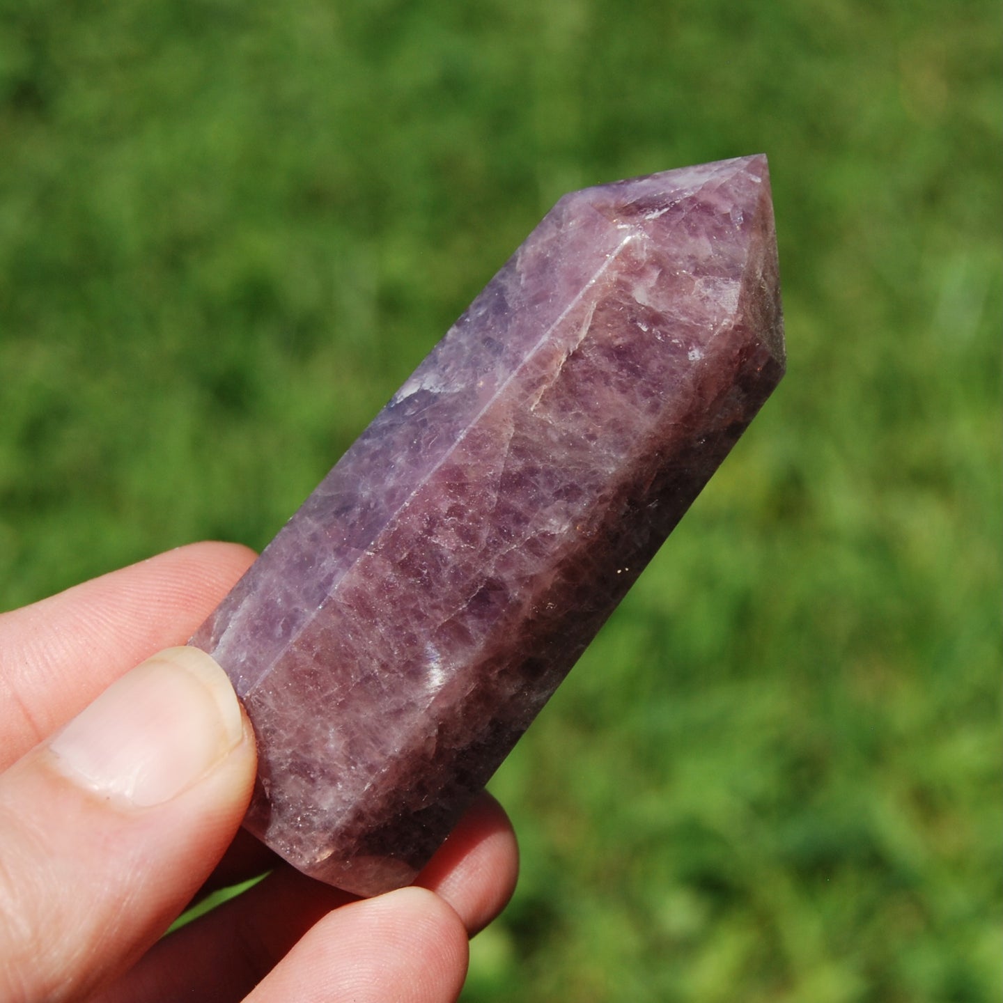 Purple Rose Quartz Crystal Tower, Lavender Rose Quartz, Madagascar