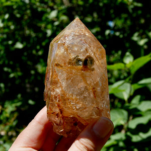 Golden Rutile Quartz Crystal Polished Generator Point