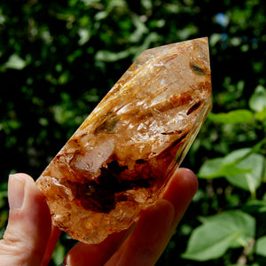 Golden Rutile Quartz Crystal Polished Generator Point