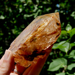 Golden Rutile Quartz Crystal Polished Generator Point