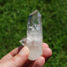 Load image into Gallery viewer, Cosmic Lightning Strike Channeler Lemurian Silver Quartz Crystal Starbrary, Rosetta Stone Record Keeper Optical Corinto Quartz, Brazil
