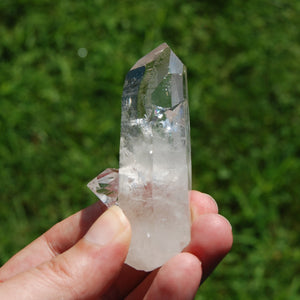 Cosmic Lightning Strike Channeler Lemurian Silver Quartz Crystal Starbrary, Rosetta Stone Record Keeper Optical Corinto Quartz, Brazil