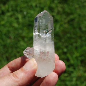 Cosmic Lightning Strike Channeler Lemurian Silver Quartz Crystal Starbrary, Rosetta Stone Record Keeper Optical Corinto Quartz, Brazil