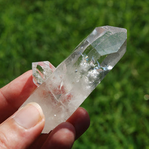 Cosmic Lightning Strike Channeler Lemurian Silver Quartz Crystal Starbrary, Rosetta Stone Record Keeper Optical Corinto Quartz, Brazil