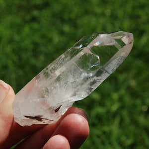 Cosmic Lightning Strike Channeler Lemurian Silver Quartz Crystal Starbrary, Rosetta Stone Record Keeper Optical Corinto Quartz, Brazil