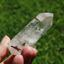 Load image into Gallery viewer, Cosmic Lightning Strike Channeler Lemurian Silver Quartz Crystal Starbrary, Rosetta Stone Record Keeper Optical Corinto Quartz, Brazil
