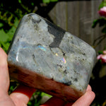 Large Rainbow Spectrolite Labradorite Crystal Freeform Tower