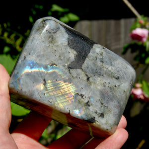 Large Rainbow Spectrolite Labradorite Crystal Freeform Tower