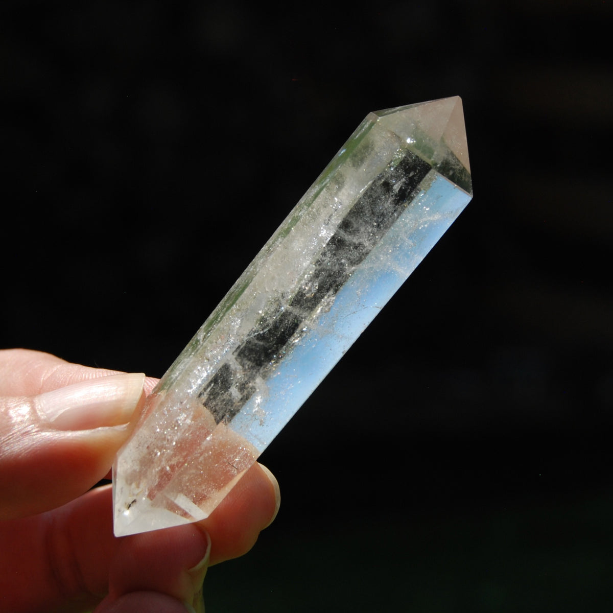 DT Isis Face Rutile Clear Quartz Crystal Polished Double Point