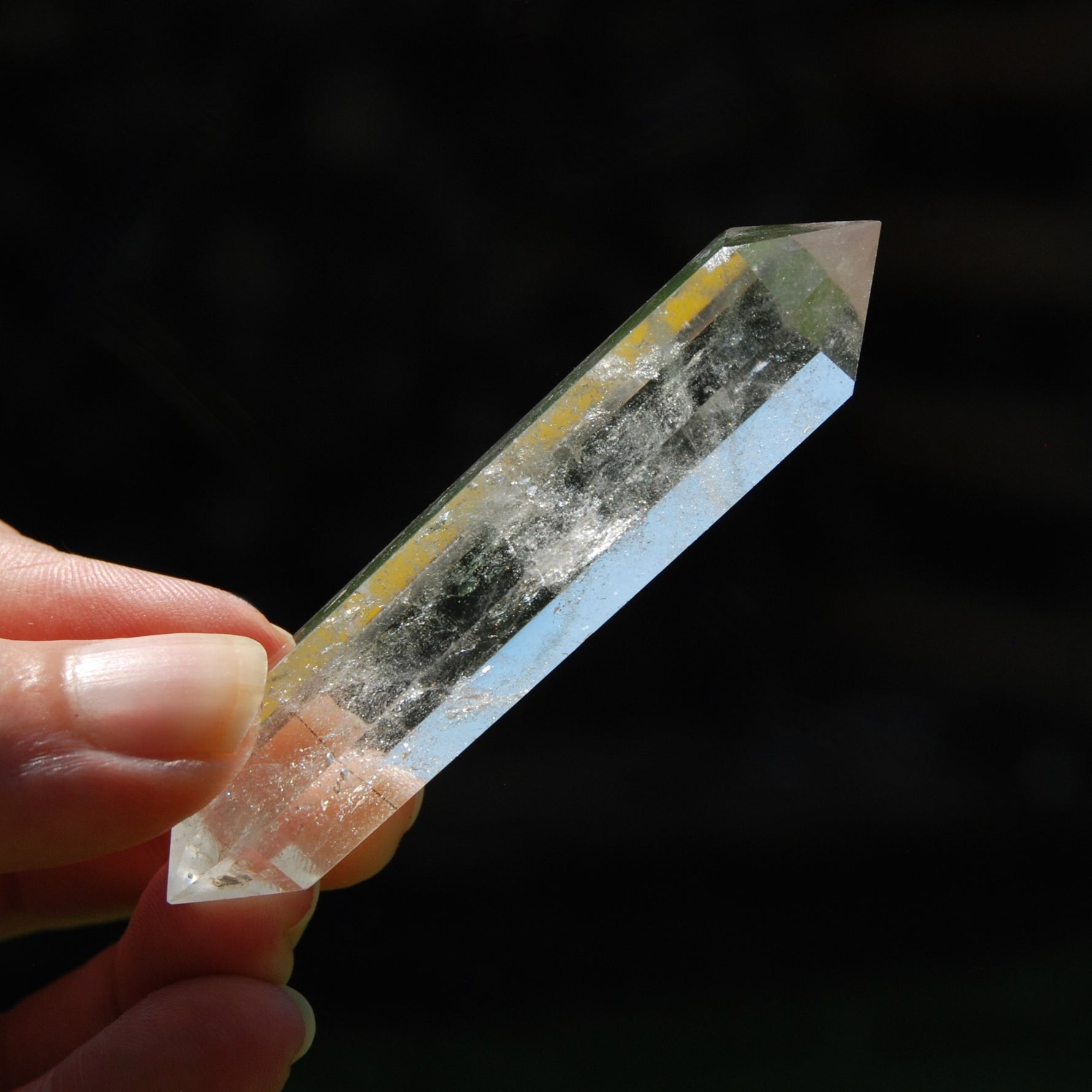 DT Isis Face Rutile Clear Quartz Crystal Polished Double Point