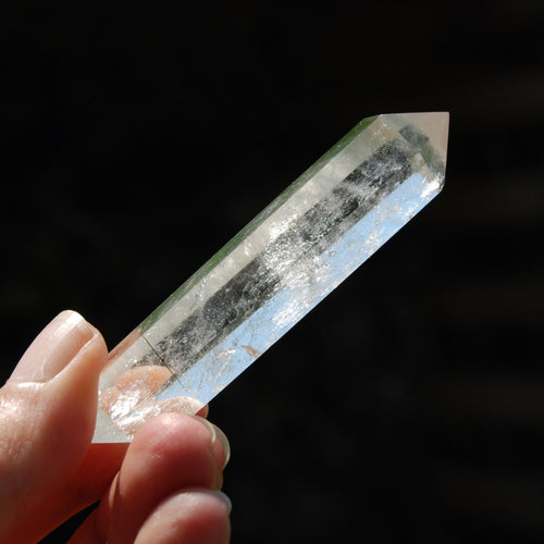 DT Isis Face Rutile Clear Quartz Crystal Polished Double Point