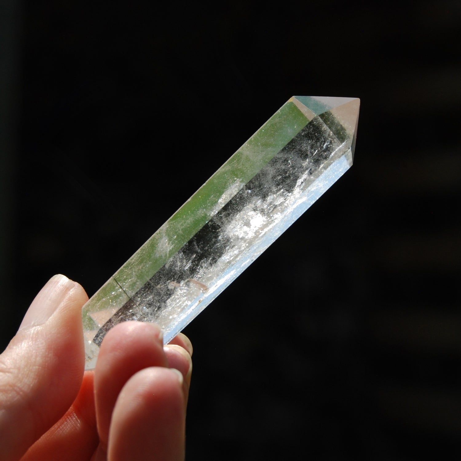 DT Isis Face Rutile Clear Quartz Crystal Polished Double Point