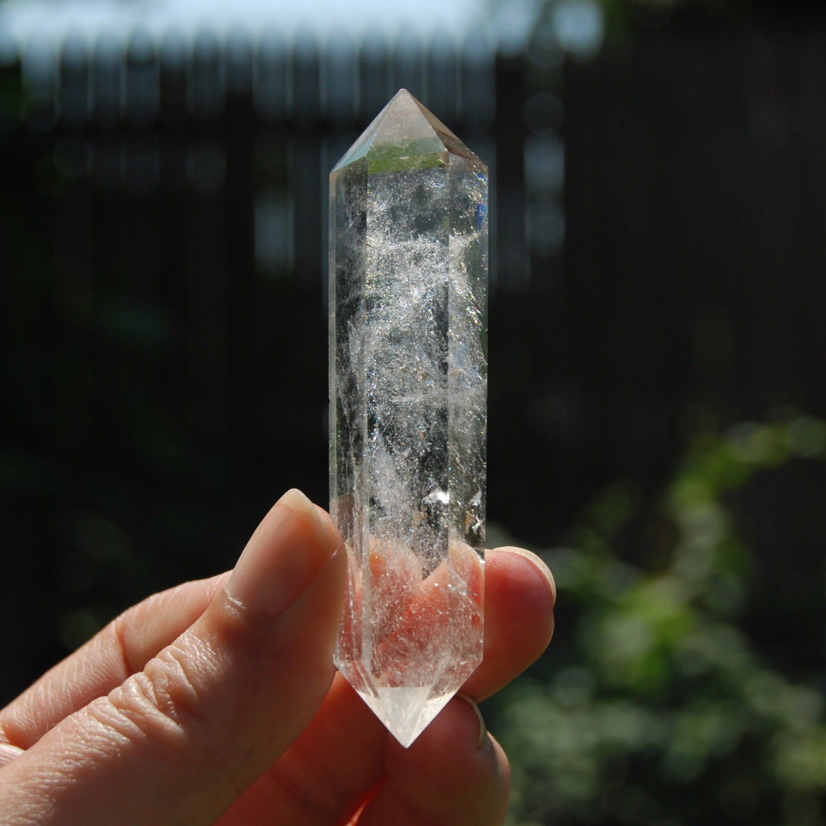 DT Isis Face Rutile Clear Quartz Crystal Polished Double Point