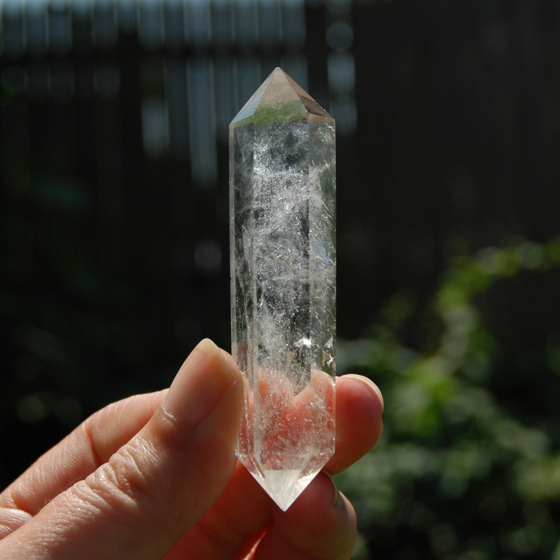 DT Isis Face Rutile Clear Quartz Crystal Polished Double Point
