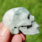 Moss Agate Crystal Skull
