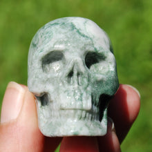 Load image into Gallery viewer, Moss Agate Crystal Skull
