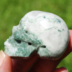 Moss Agate Crystal Skull