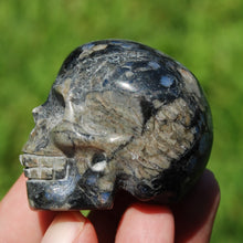 Load image into Gallery viewer, Blue Opal Llanite Que Sera Crystal Skull
