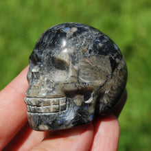 Load image into Gallery viewer, Blue Opal Llanite Que Sera Crystal Skull
