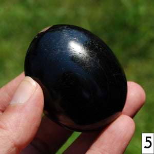 Black Tourmaline Crystal Palm Stone