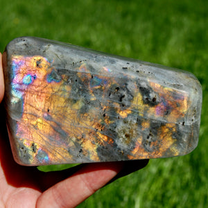 1.3lb Large Rainbow Spectrolite Labradorite Crystal Freeform Tower