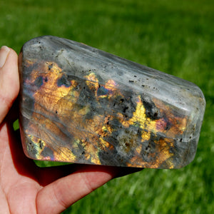 1.3lb Large Rainbow Spectrolite Labradorite Crystal Freeform Tower