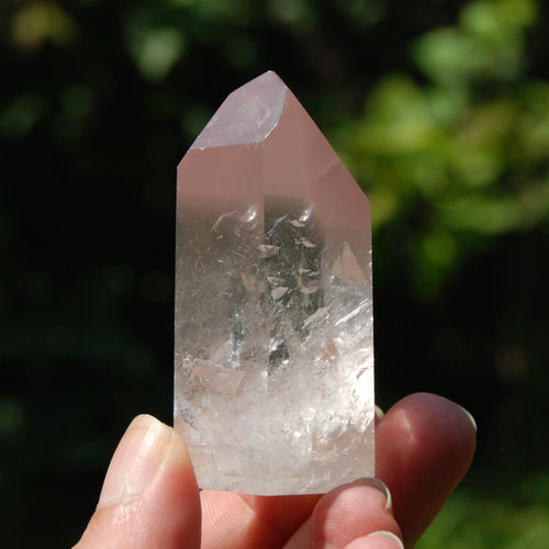 Isis Face Pink Lithium Quartz Crystal Tower