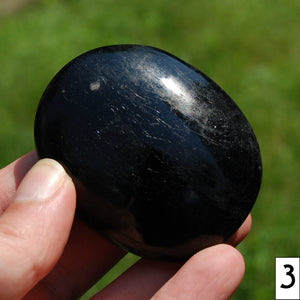 Black Tourmaline Crystal Palm Stone