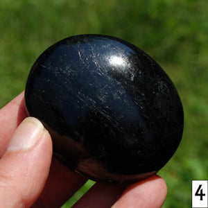 Black Tourmaline Crystal Palm Stone