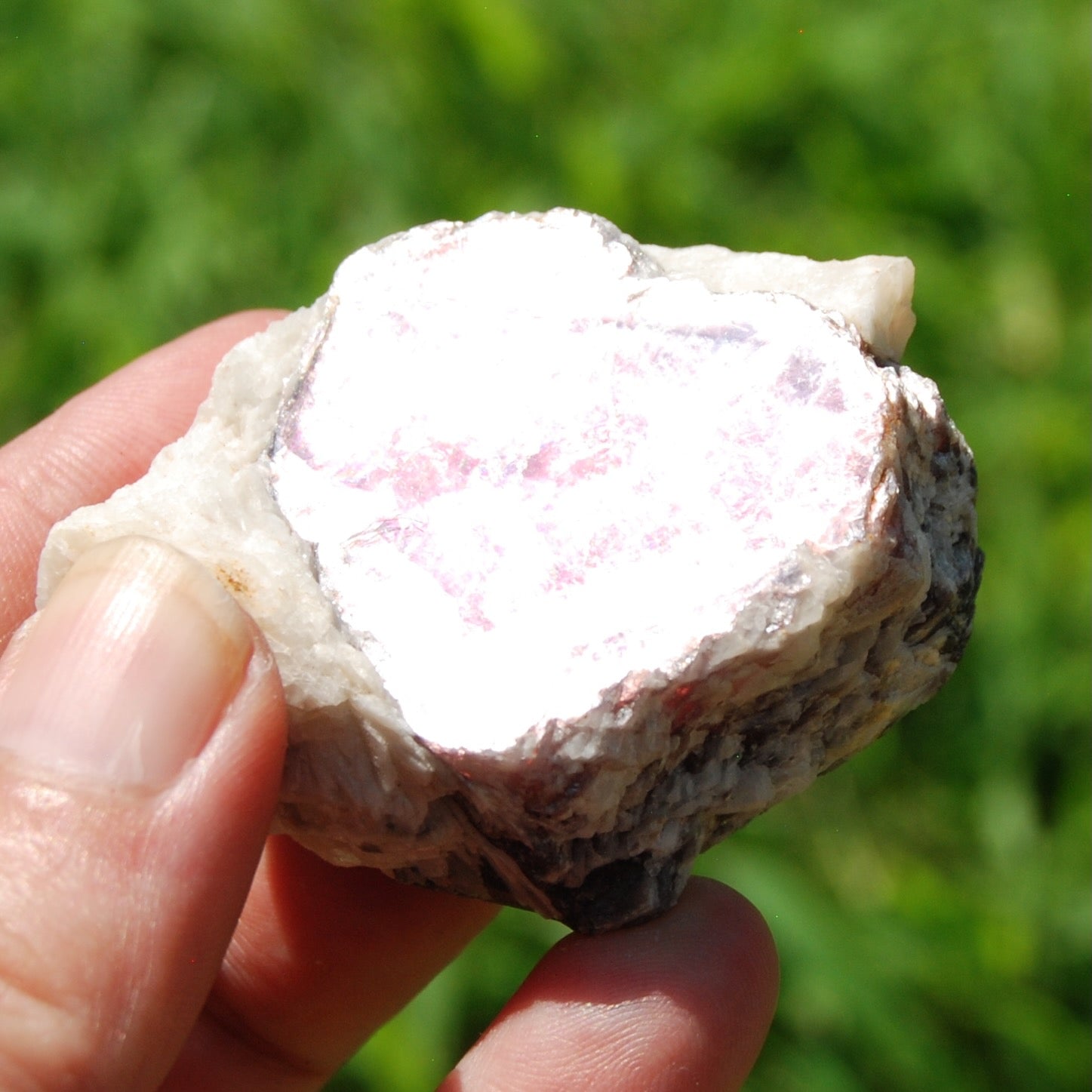 Raw Gem Lepidolite Crystal Cluster, Silver Leaf Lepidolite Mica Trapiche, Brazil