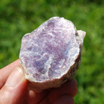 Raw Gem Lepidolite Crystal Cluster, Silver Leaf Lepidolite Mica Trapiche, Brazil