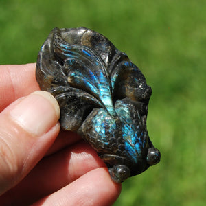 Labradorite Carved Crystal Goldfish