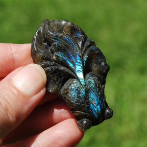 Labradorite Carved Crystal Goldfish