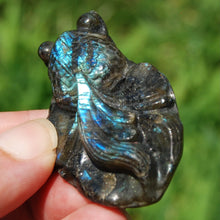 Load image into Gallery viewer, Labradorite Carved Crystal Goldfish
