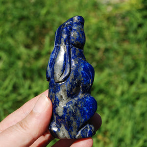 Lapis Lazuli Rabbit Crystal Carving