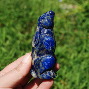 Lapis Lazuli Rabbit Crystal Carving