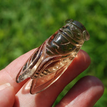 Load image into Gallery viewer, Smoky Citrine Crystal Cicada
