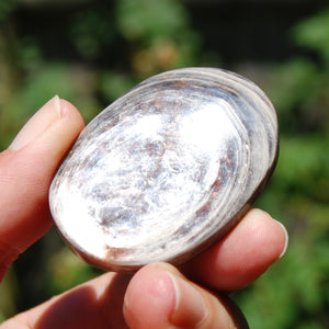 Gem Lepidolite Crystal Palm Stone