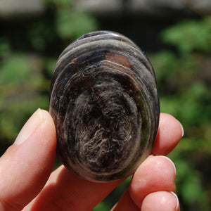 Gem Lepidolite Crystal Palm Stone